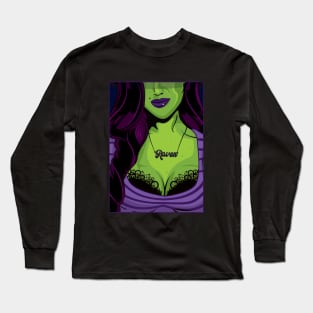 Halloween Witch Pop Art Girl Long Sleeve T-Shirt